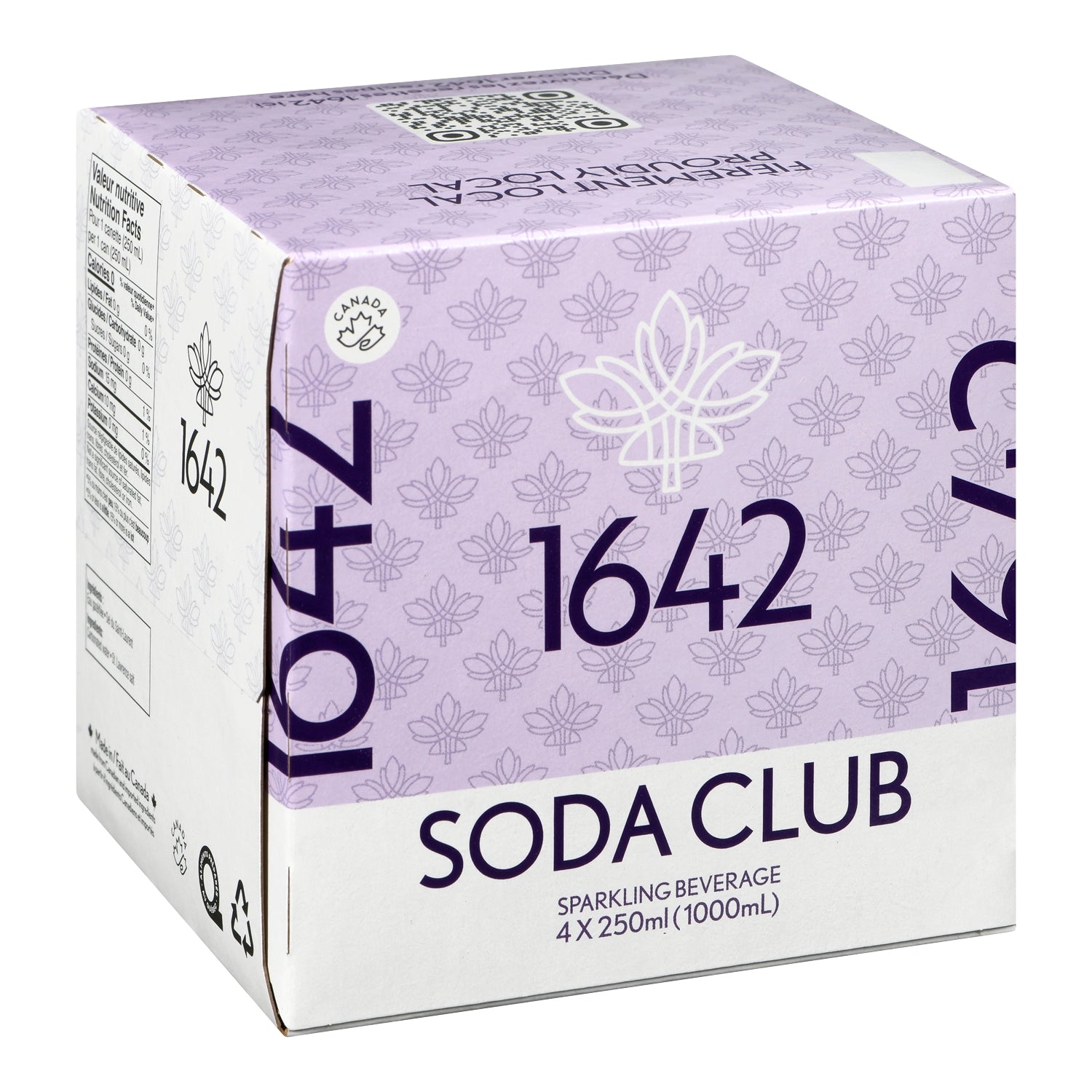 1642 Soda Club — 4 x 250 ml pack, English label