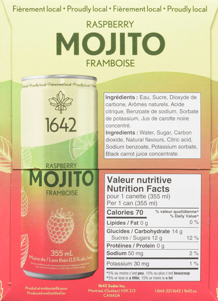 Mojito à la framboise sans alcool