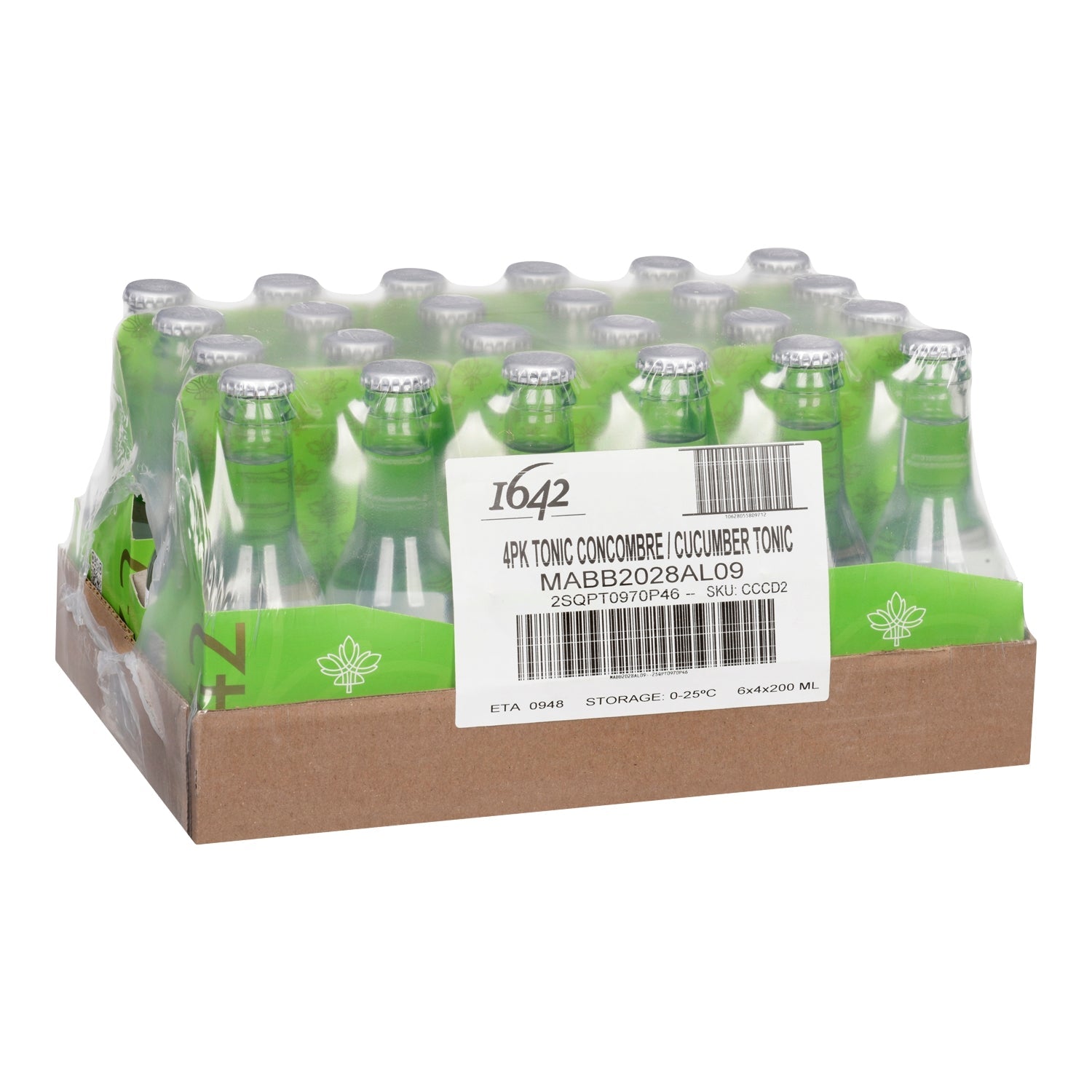 1642 Tonic Concombre — caisse 6 x 4 x 200 ml