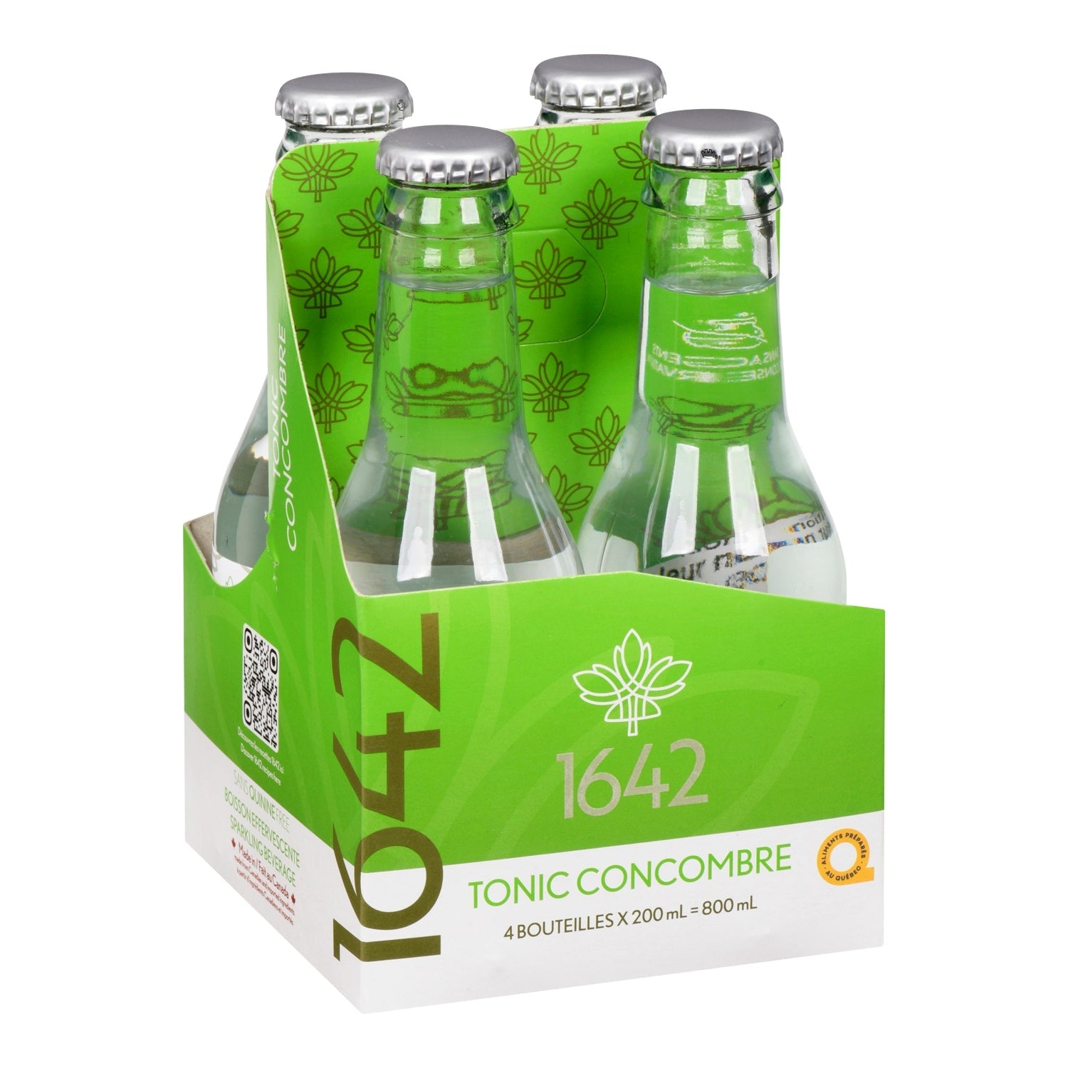 1642 Tonic Concombre — emballage 4 x 200 ml, étiquette française