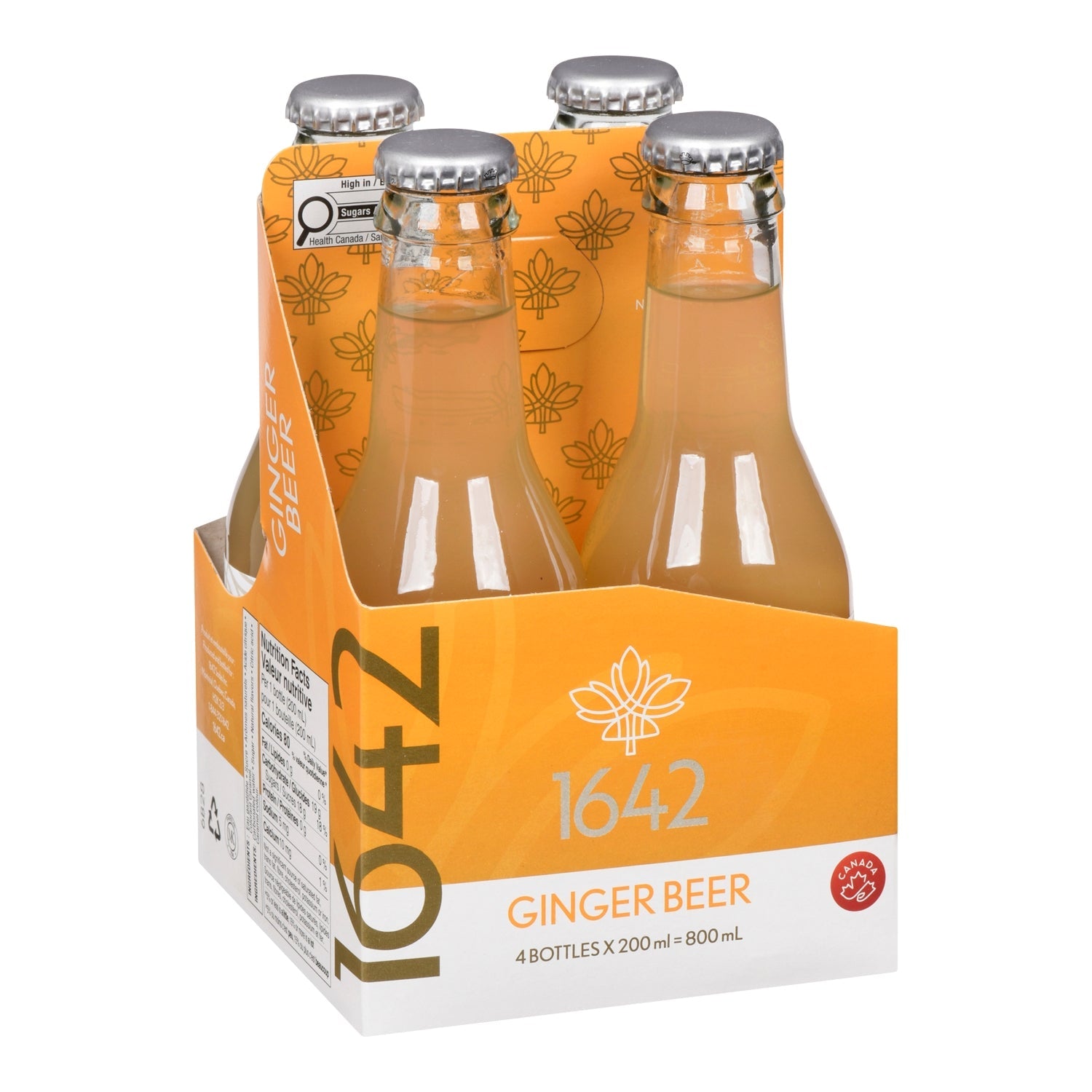 1642 Bière de Gingembre — 4 x 200 ml pack, English label