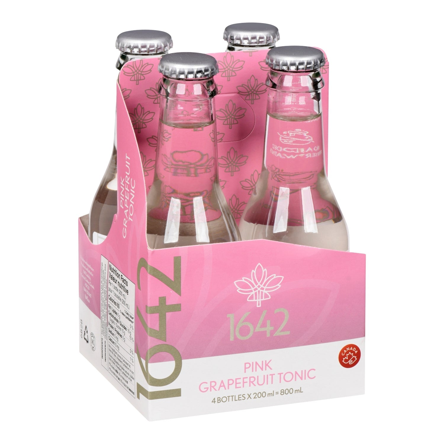 1642 Tonic Pink Grapefruit — 4 x 200 ml pack, English label