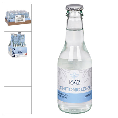 1642 Light Tonic —200-ml bottle, 4-pack of 200-ml bottles, and case