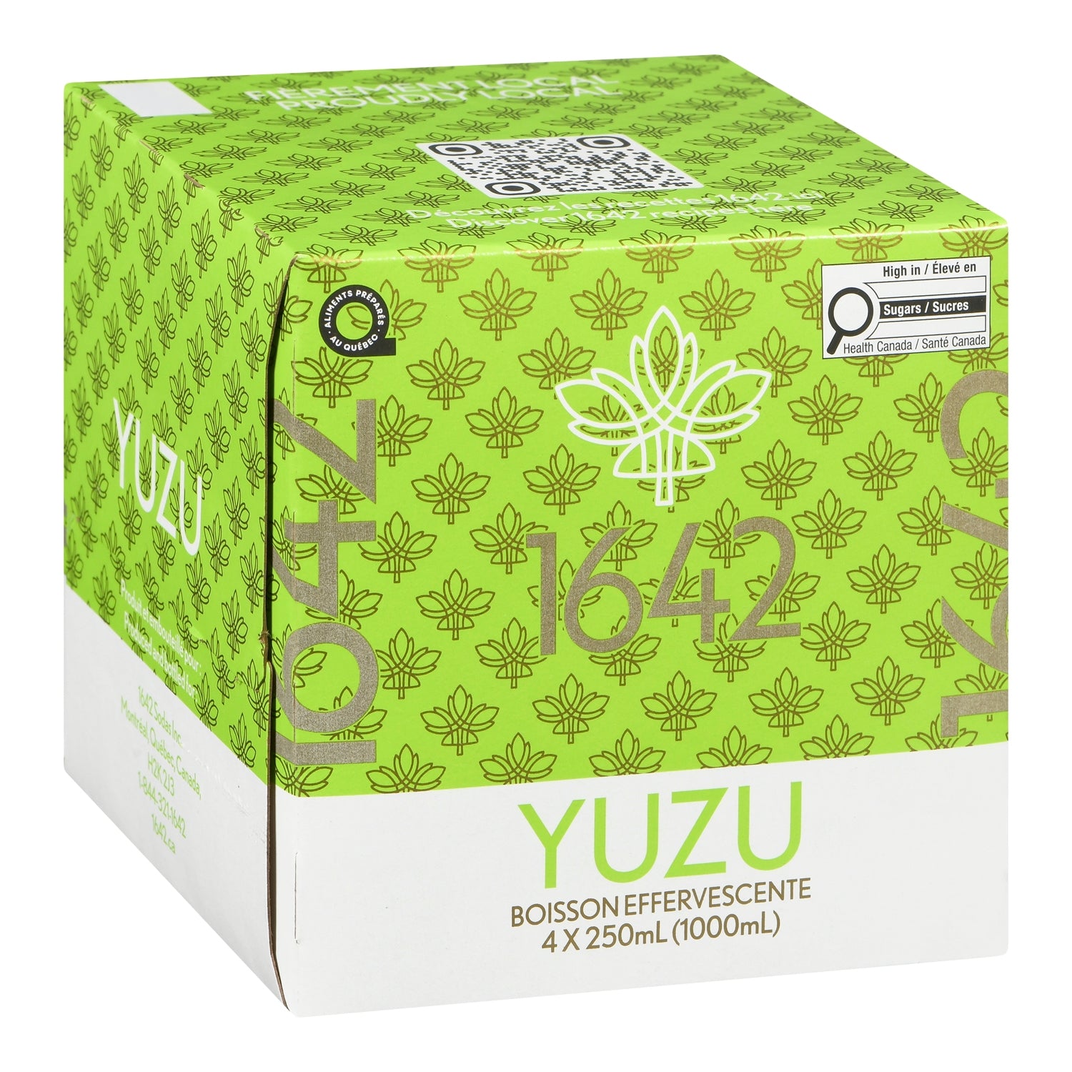 1642 Yuzu — emballage 4 x 250 ml, étiquette française